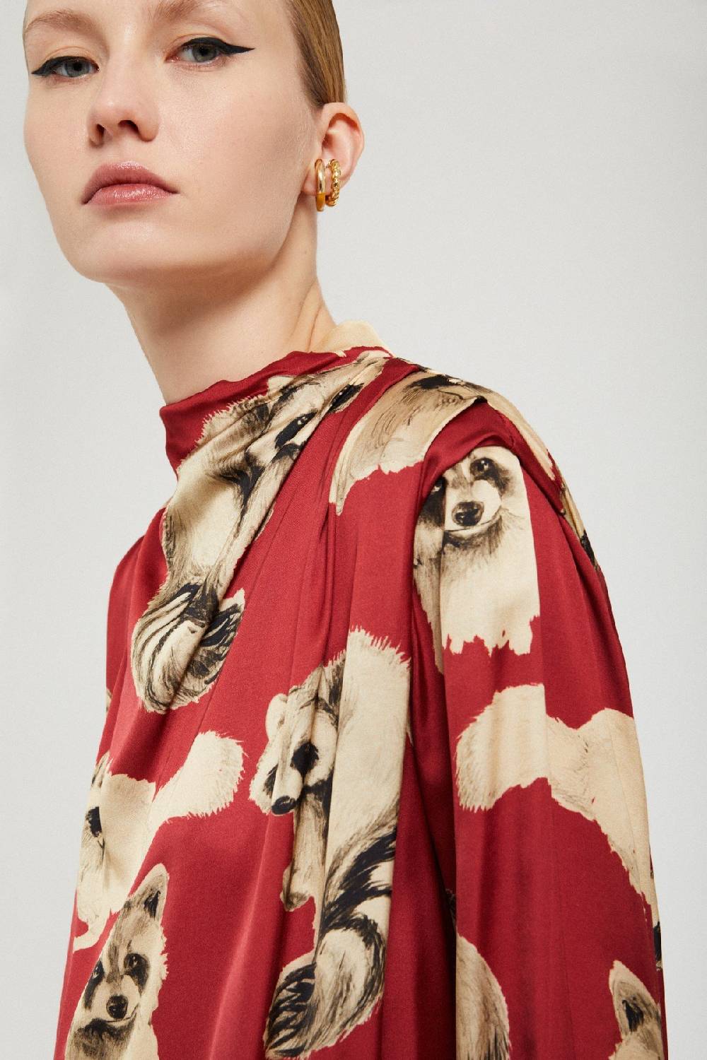 Ottod'Ame Viscose Short Dress With Pleats