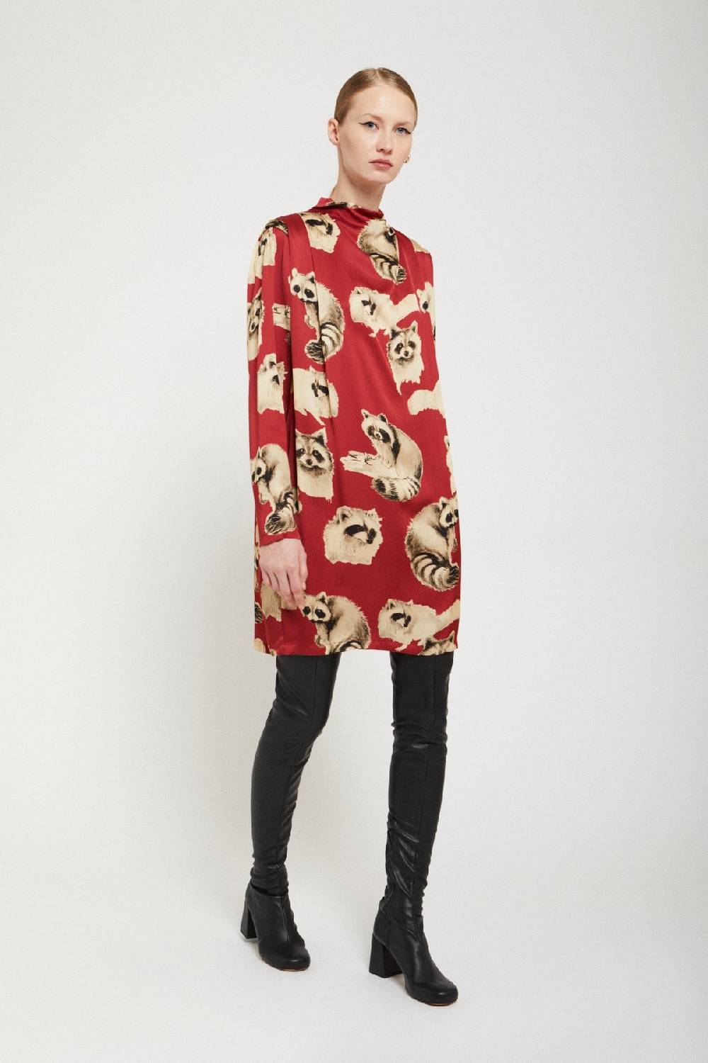 ottod'Ame Viscose short dress with pleats