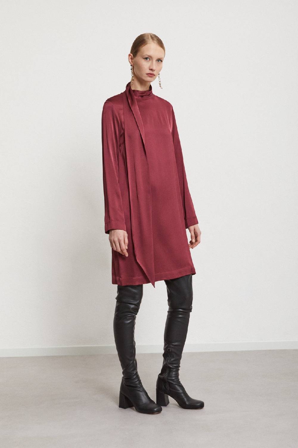 Ottod'Ame Viscose Short Dress With Sash