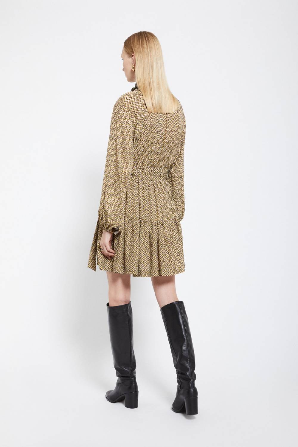 Ottod'Ame Viscose Short Dress With Sash