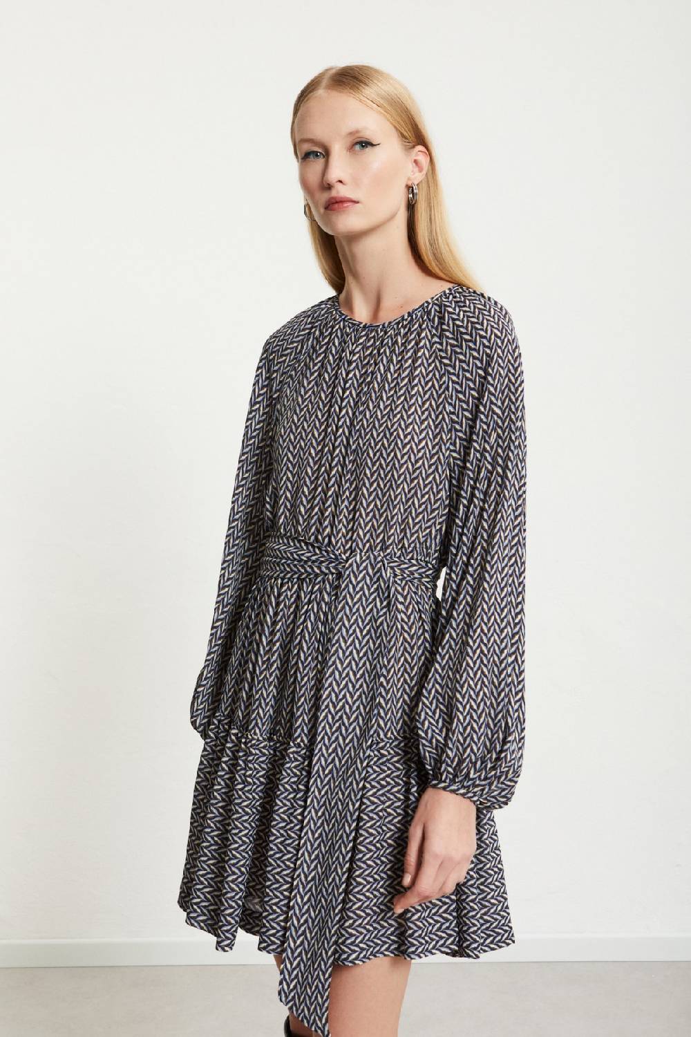 Ottod'Ame Viscose Short Dress With Sash