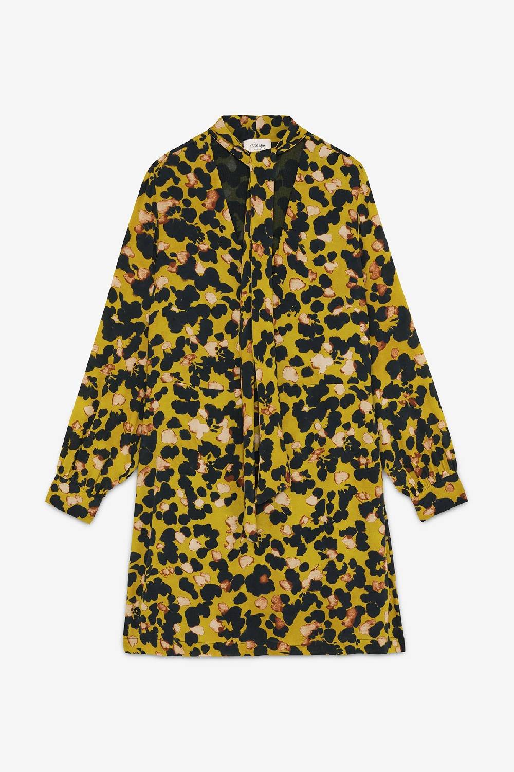 Ottod'Ame Viscose Short Dress With Scarf Neck