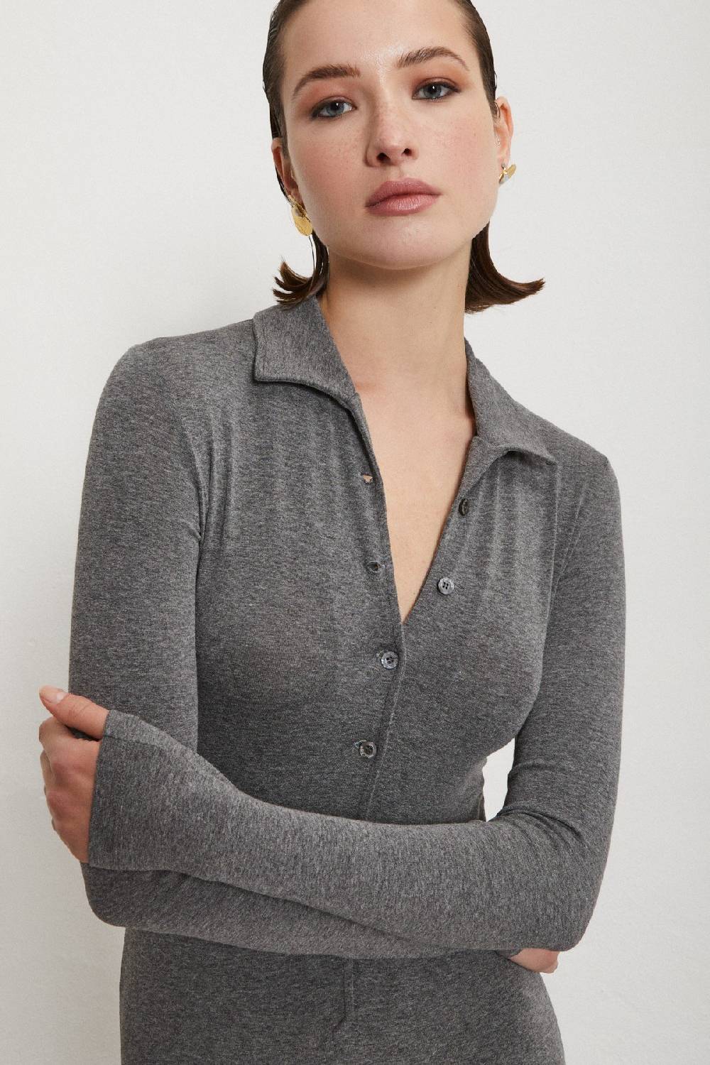 Ottod'Ame Viscose Short Jumpsuit With Buttons