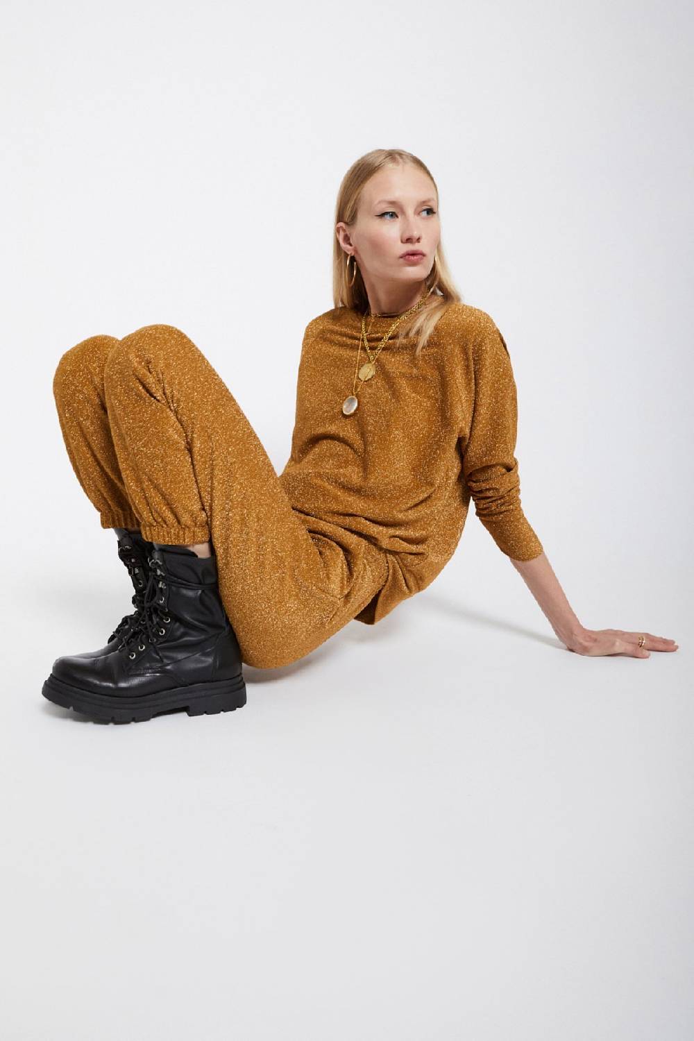 Ottod'Ame Viscose Trousers With Lurex