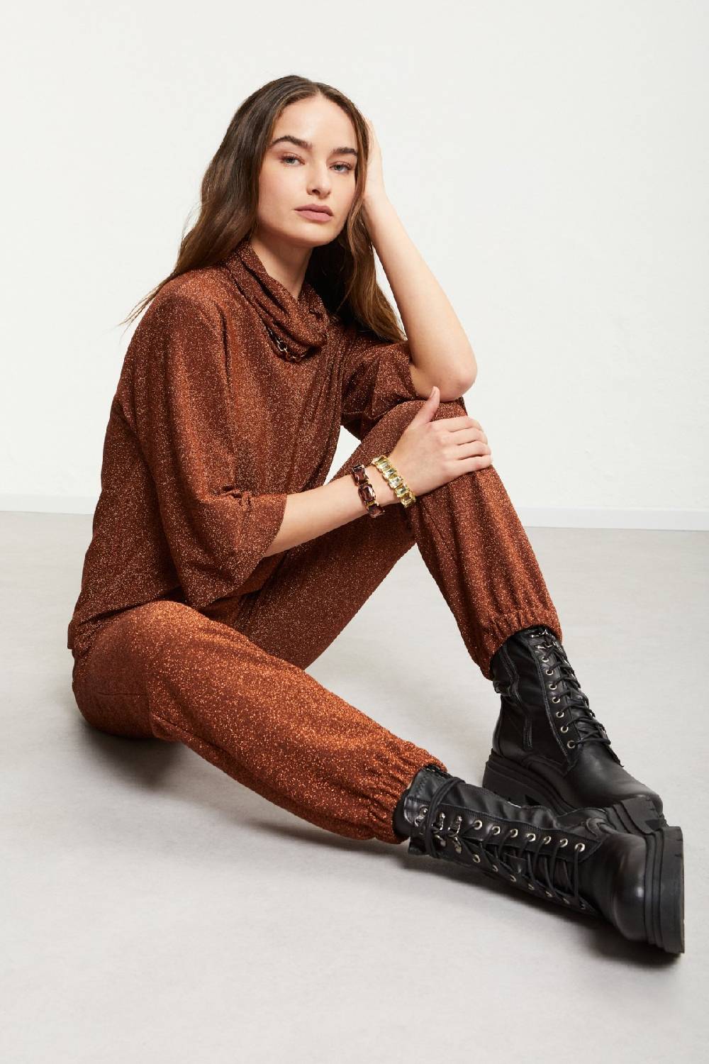 Ottod'Ame Viscose Trousers With Lurex