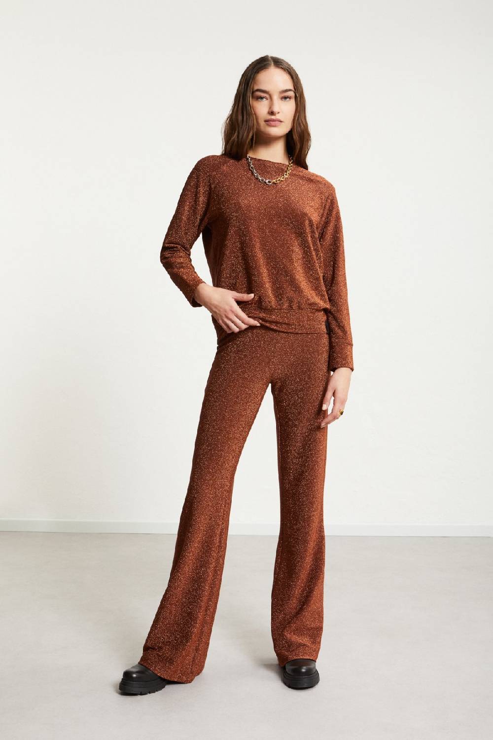 Ottod'Ame Viscose Trousers With Lurex