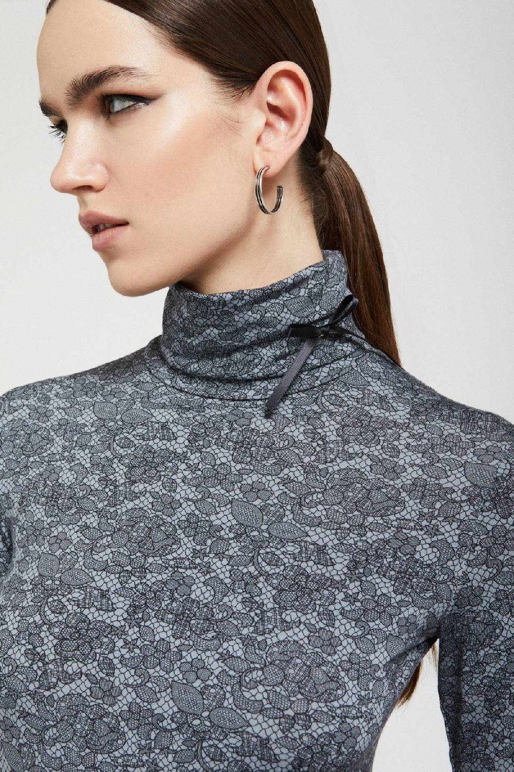 Ottod'Ame Viscose Turtleneck T-shirt