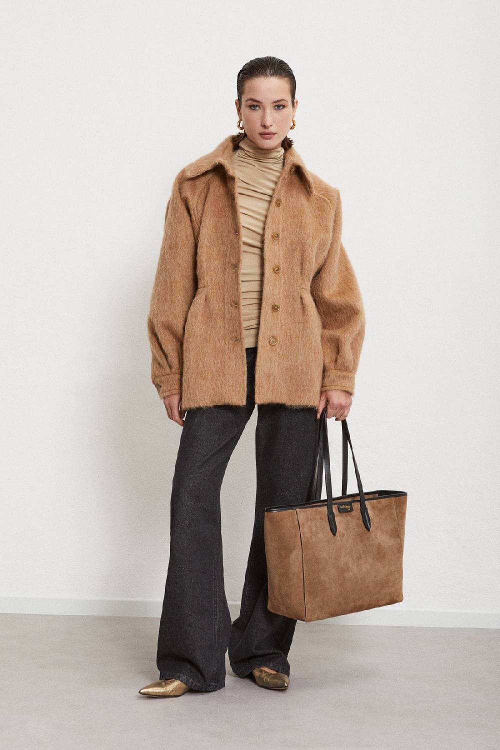 Ottod'Ame Viscose Turtleneck T-shirt With Pleats