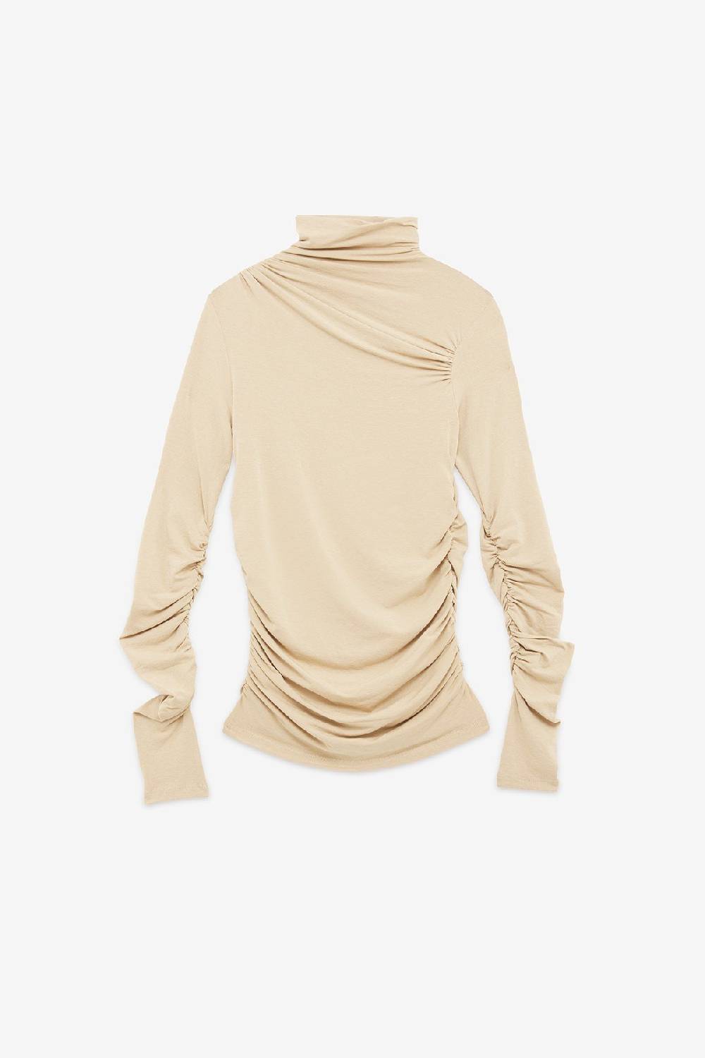 Ottod'Ame Viscose Turtleneck T-shirt With Pleats