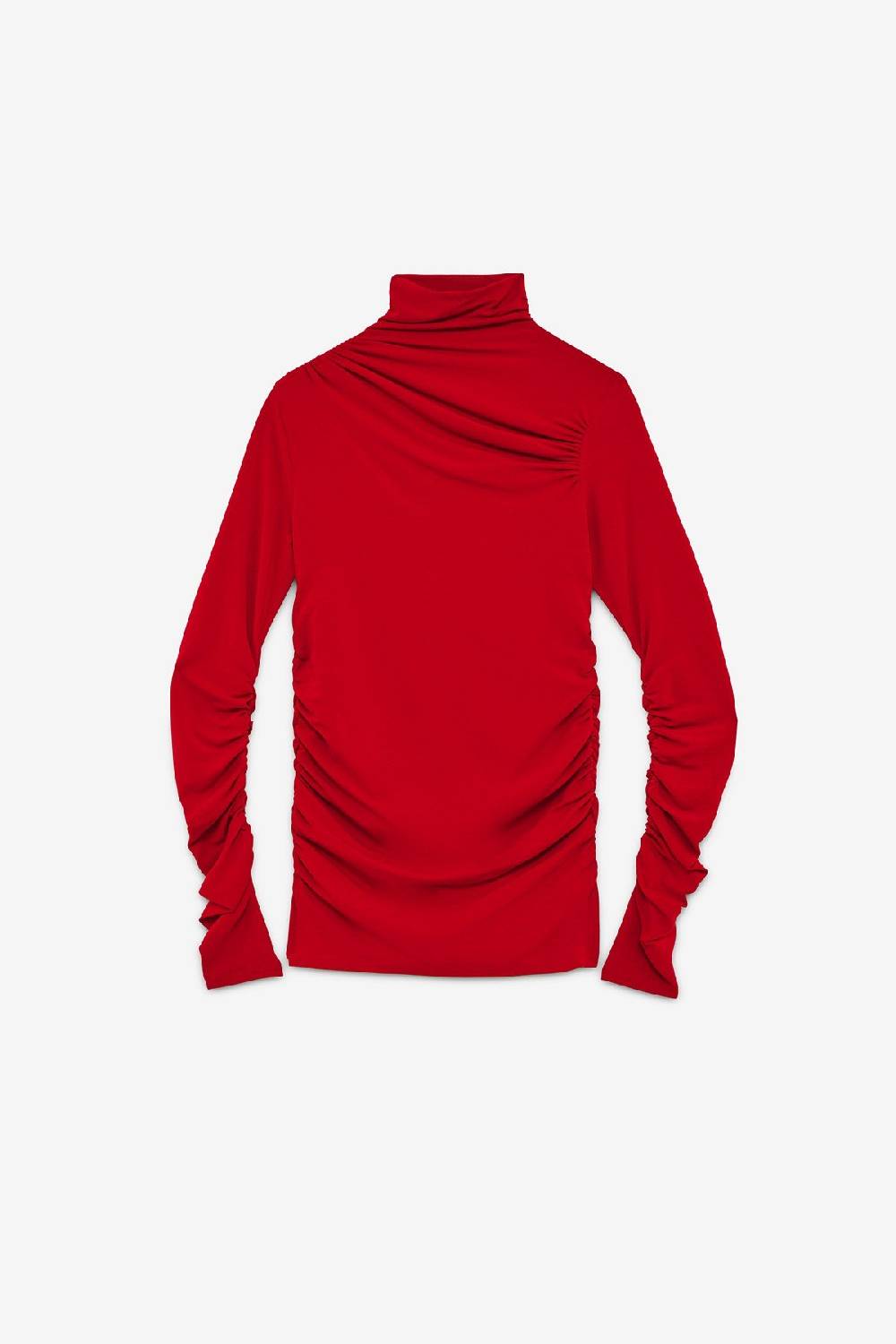 Ottod'Ame Viscose Turtleneck T-shirt With Pleats