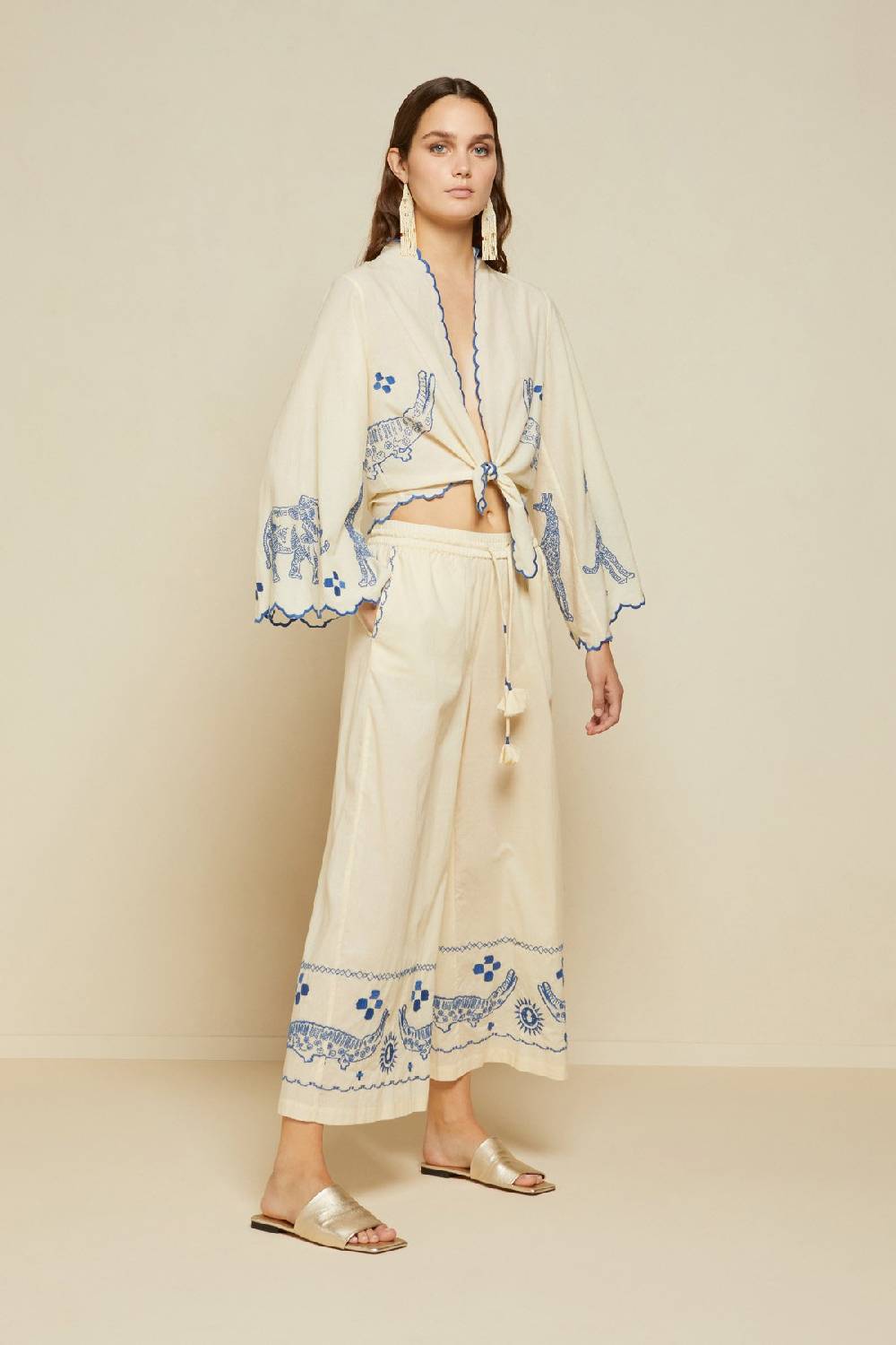 Ottod'Ame Wide Trousers With Drawstring