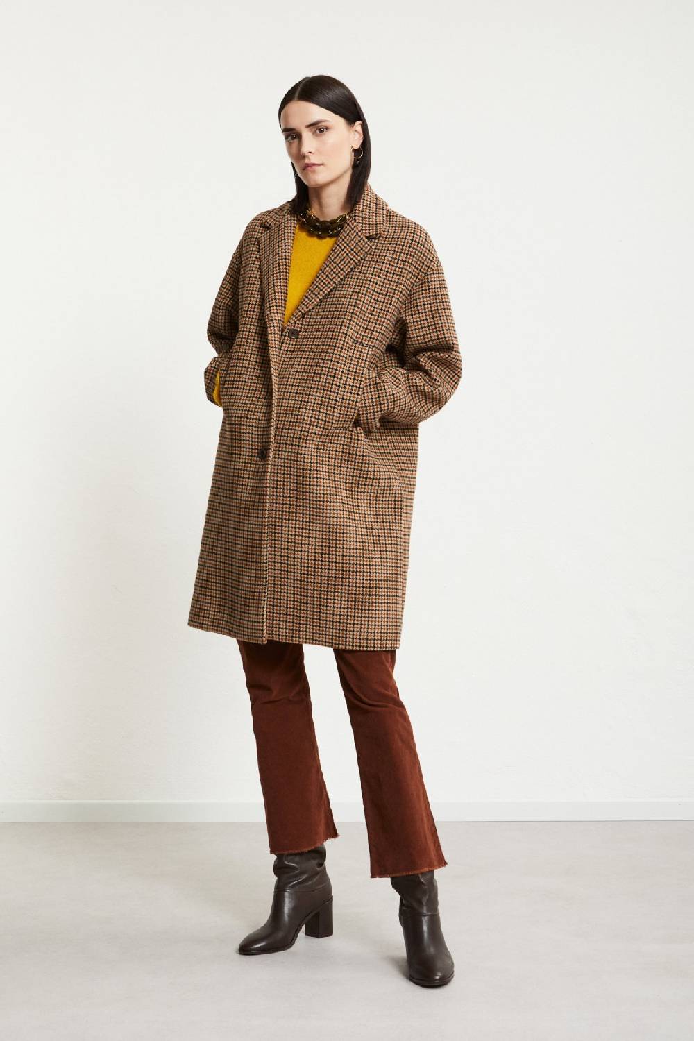 Ottod'Ame Wool-blend Check Coat