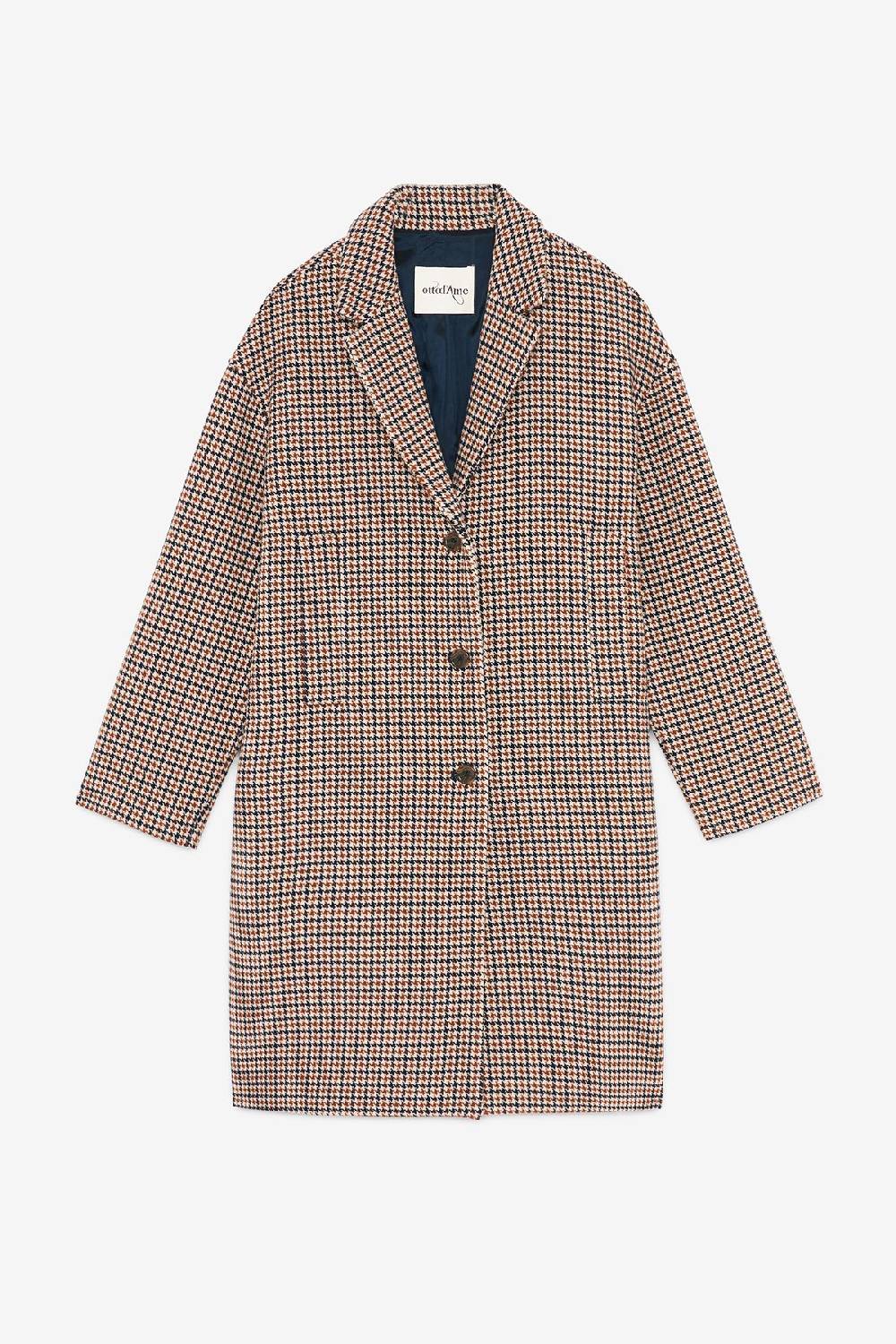 Ottod'Ame Wool-blend Check Coat
