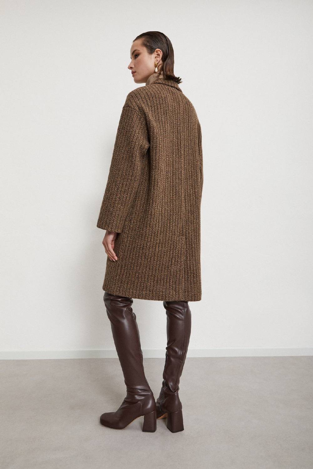 Ottod'Ame Wool-blend Coat With 3 Buttons