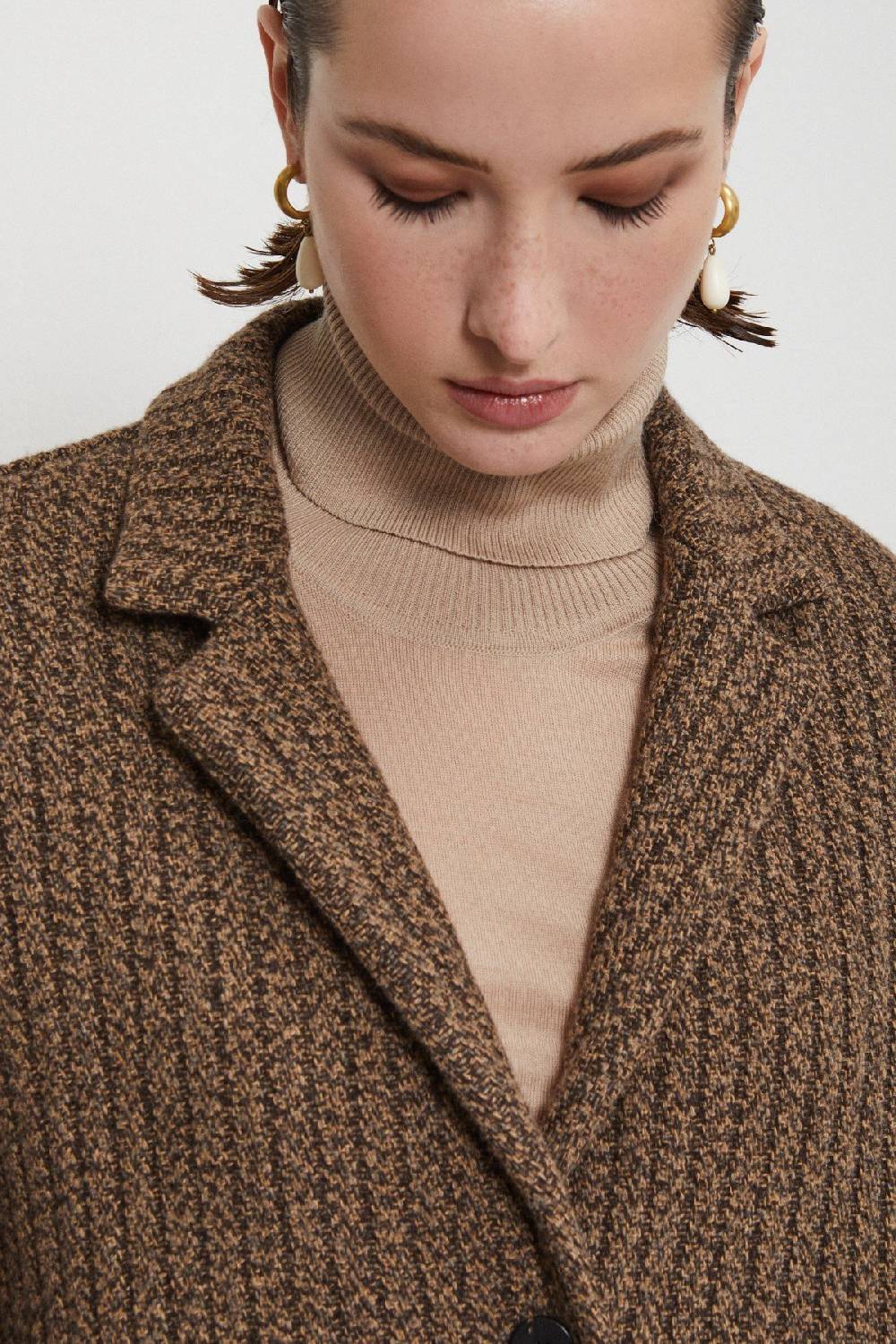 Ottod'Ame Wool-blend Coat With 3 Buttons