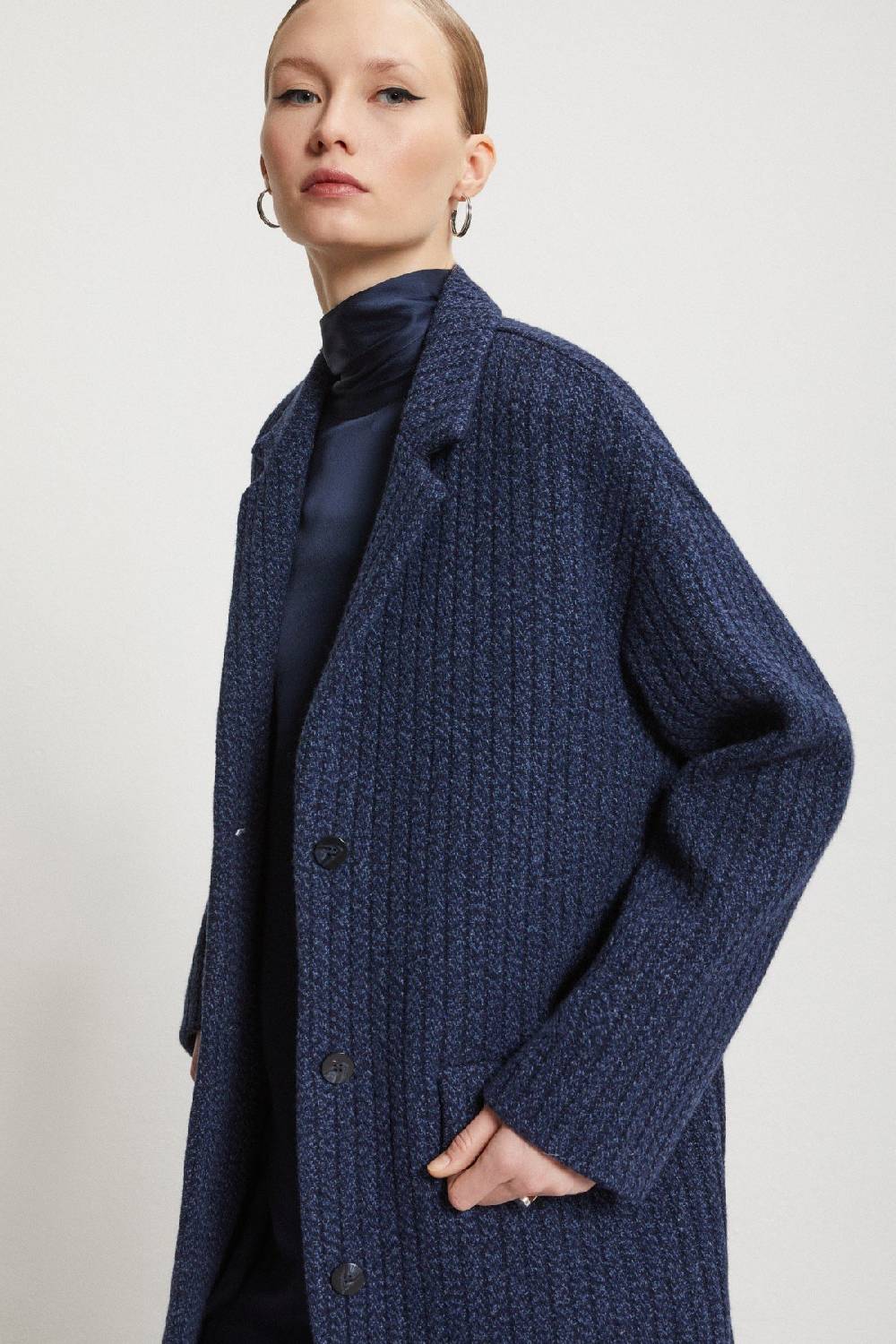 Ottod'Ame Wool-blend Coat With 3 Buttons