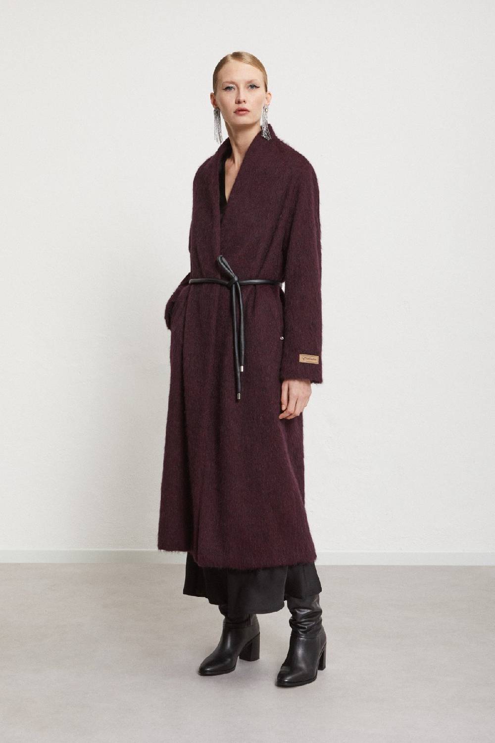 ottod'Ame Wool-blend coat with belt