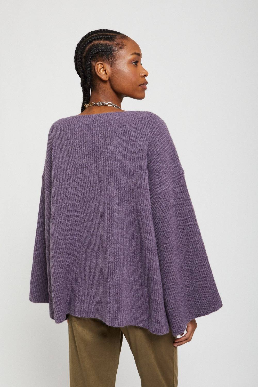 Ottod'Ame Wool Blend Flared Sweater