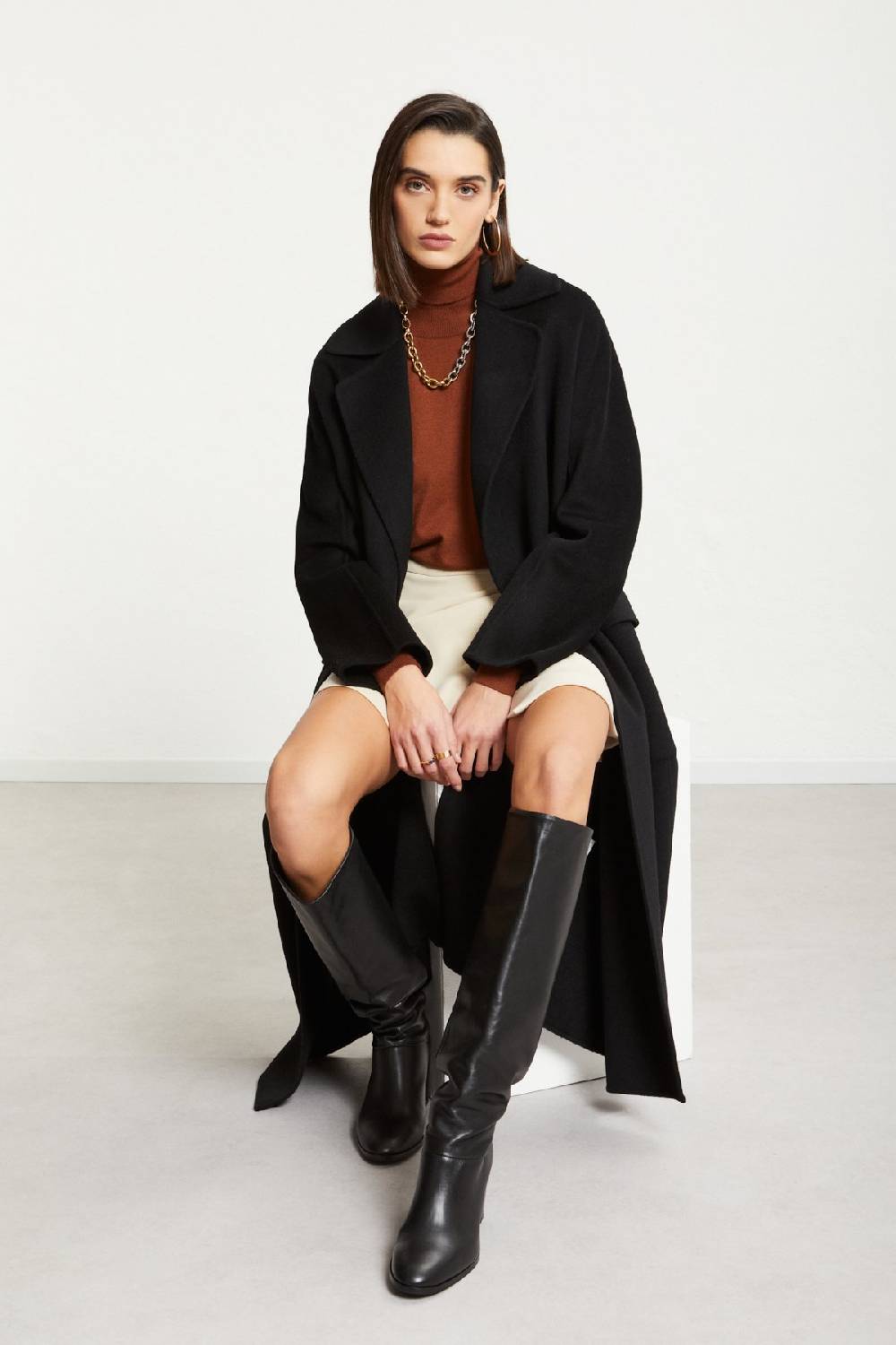 ottod'Ame Wool-blend long coat