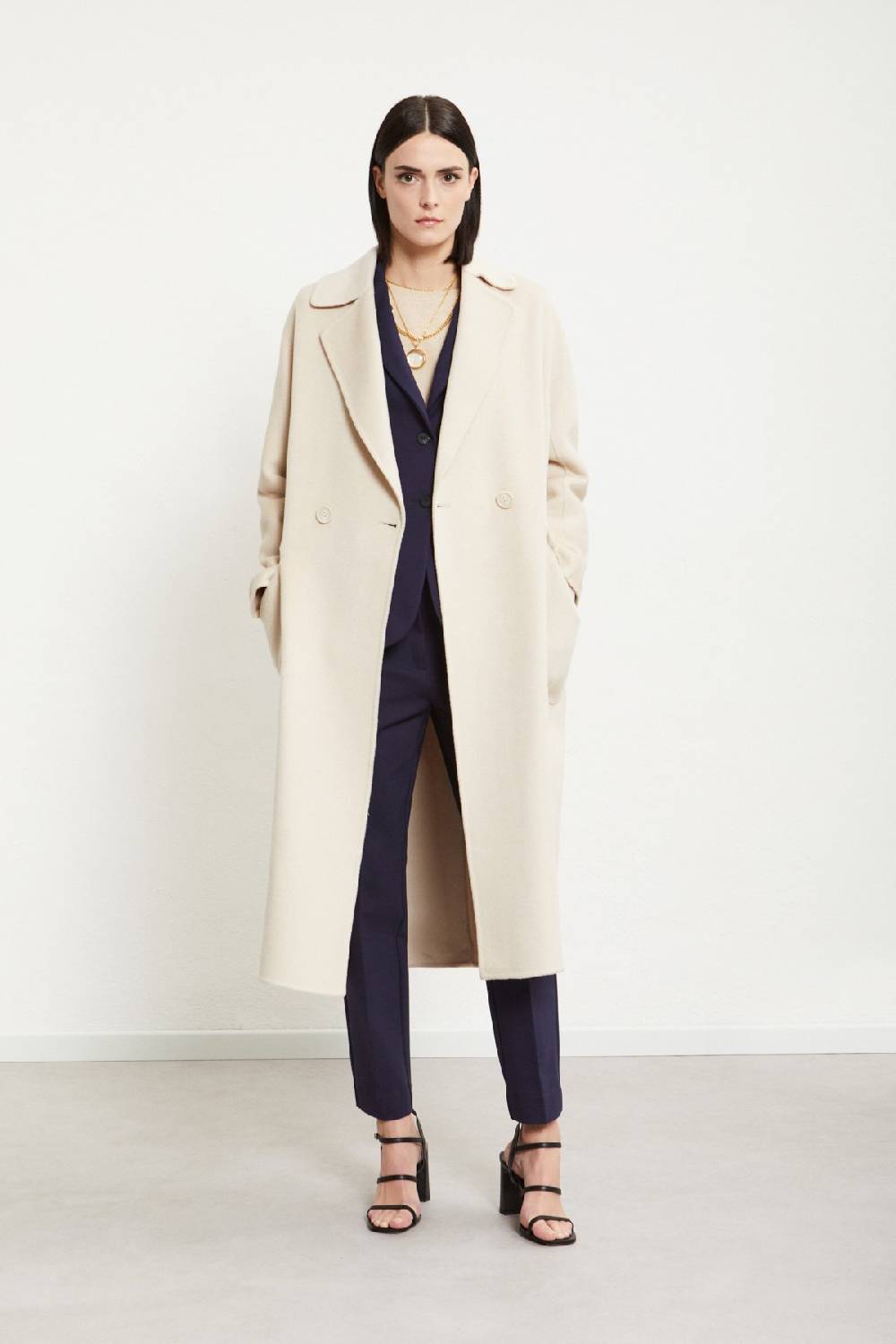 ottod'Ame Wool-blend long coat