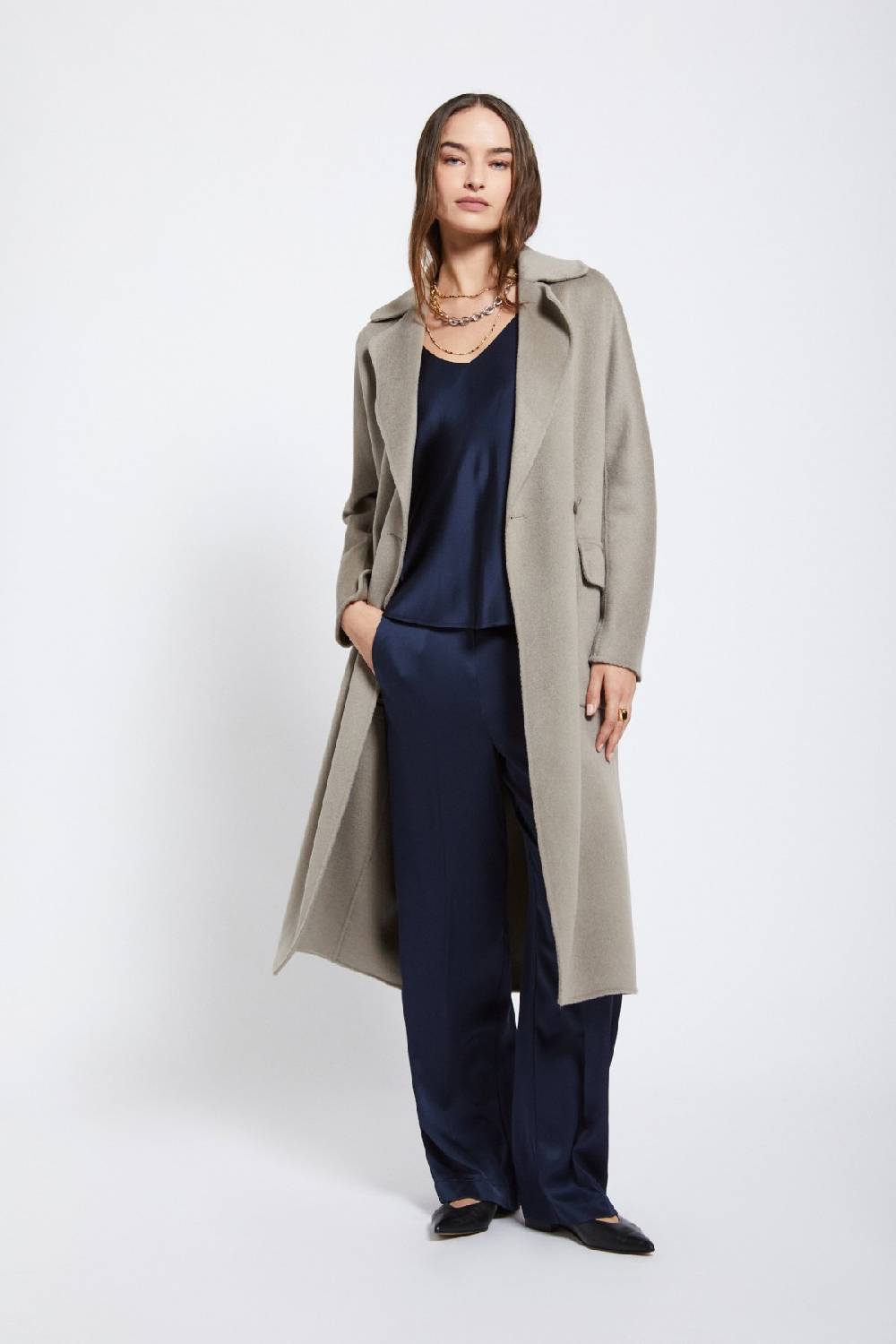 ottod'Ame Wool-blend long coat