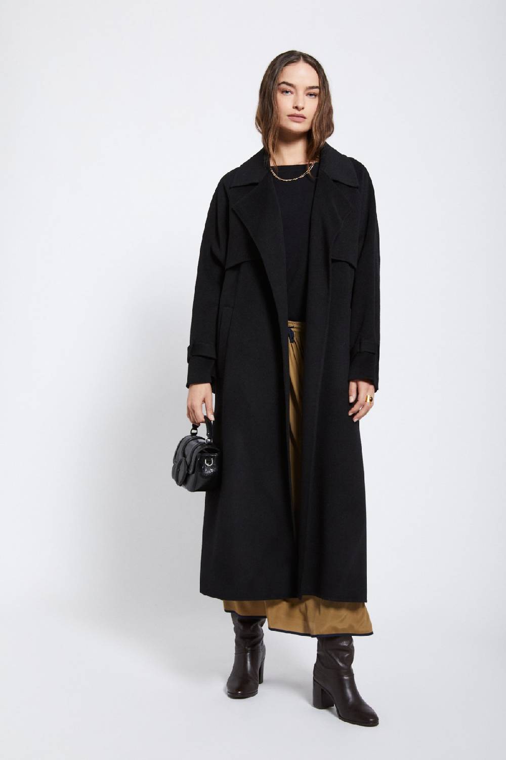 ottod'Ame Wool-blend long trench