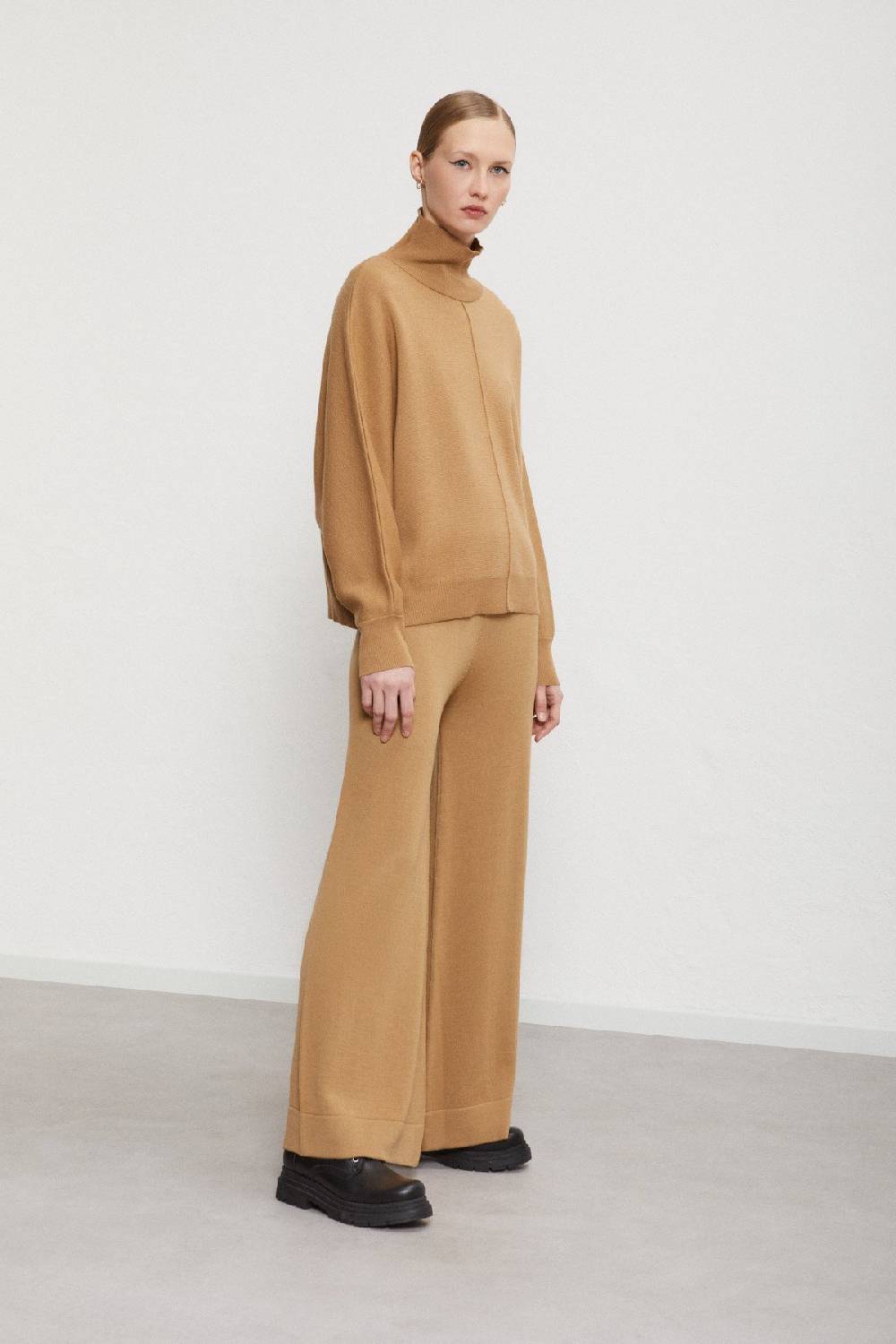 Ottod'Ame Wool Blend Palazzo Trousers