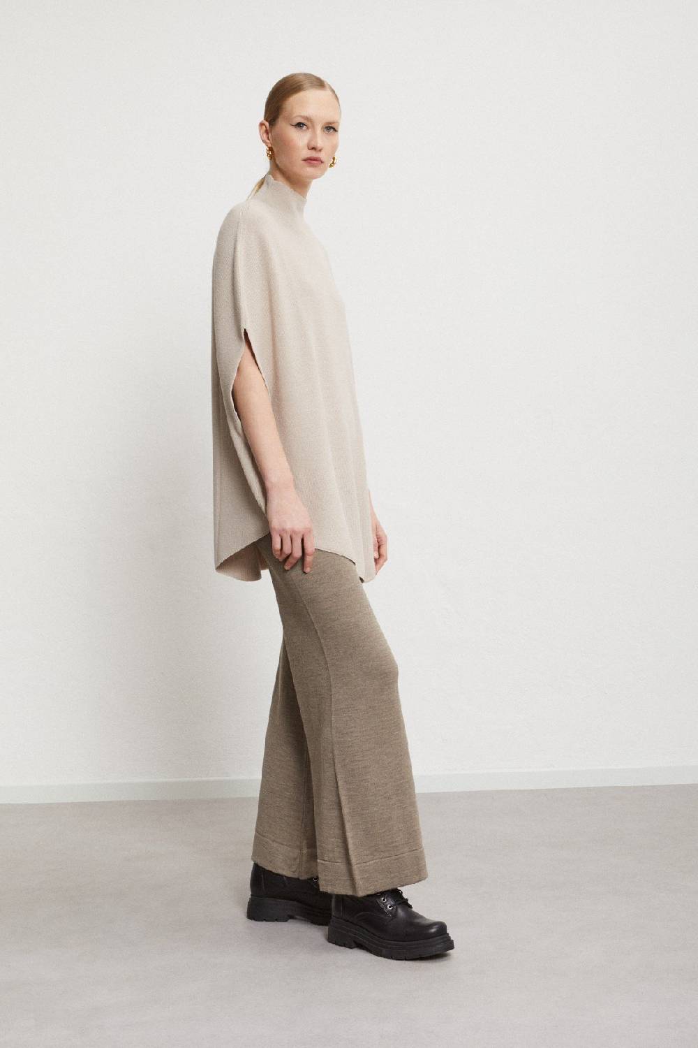 Ottod'Ame Wool Blend Palazzo Trousers