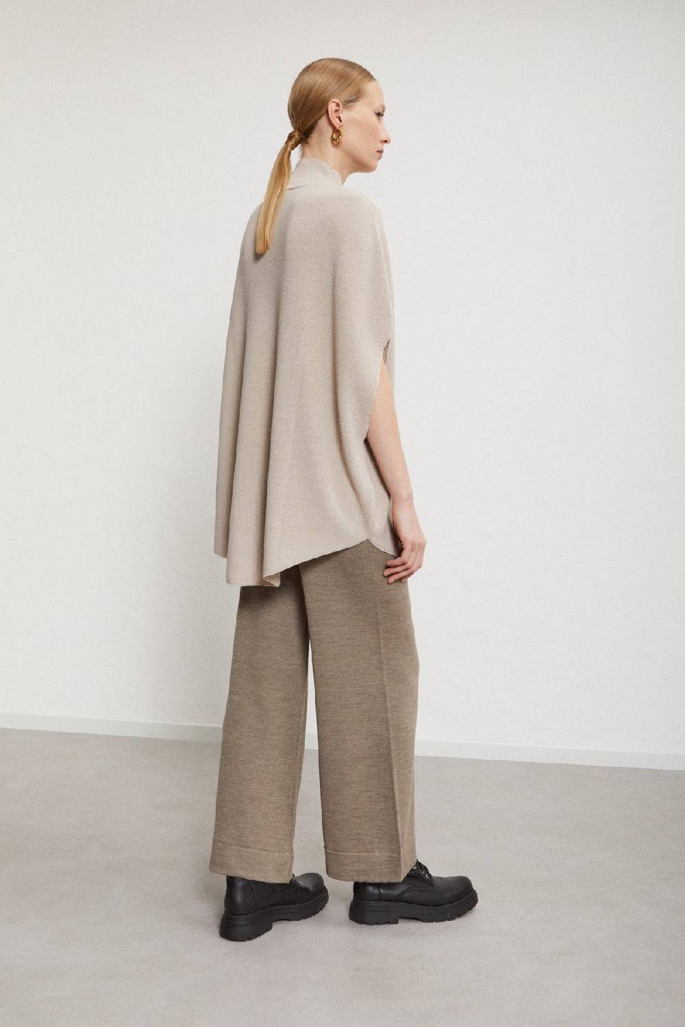 Ottod'Ame Wool Blend Palazzo Trousers