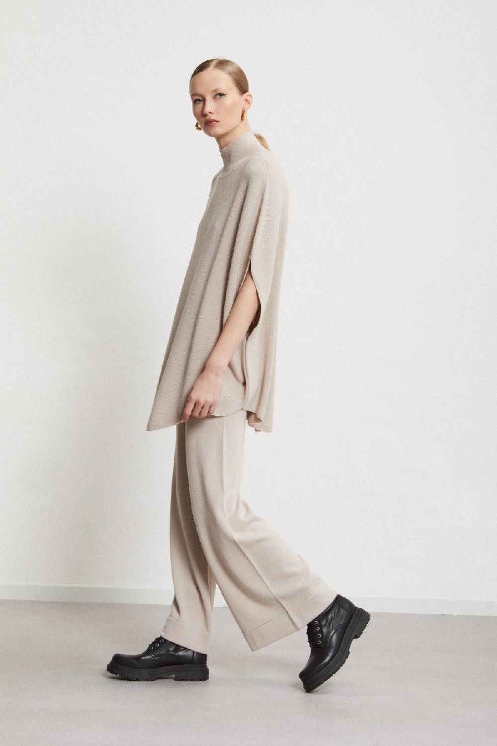 Ottod'Ame Wool Blend Palazzo Trousers