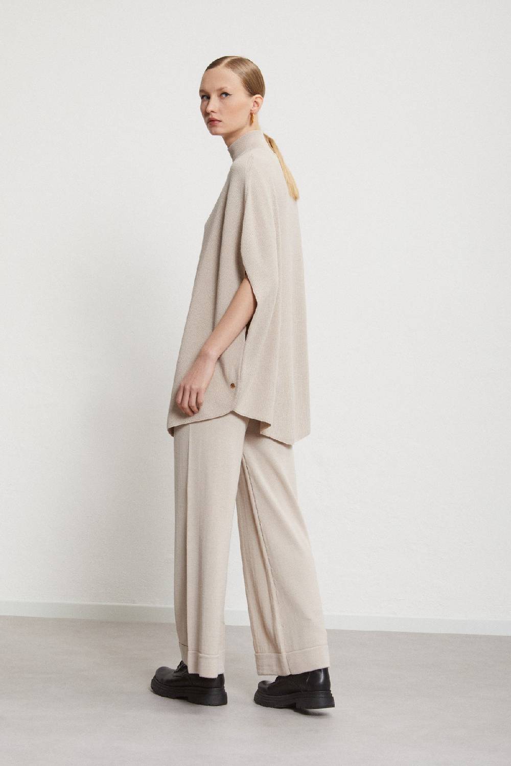 Ottod'Ame Wool Blend Palazzo Trousers