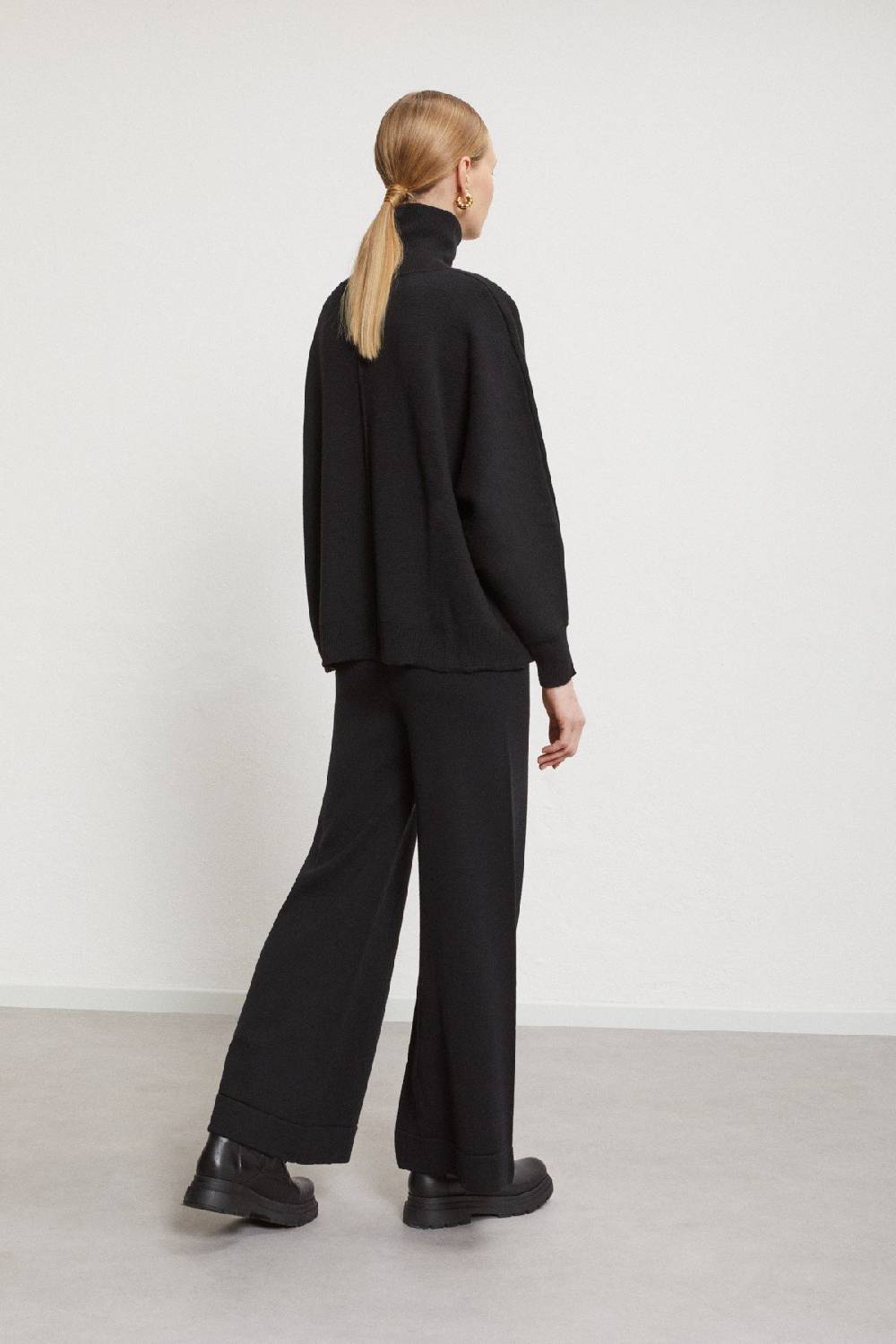 Ottod'Ame Wool Blend Palazzo Trousers