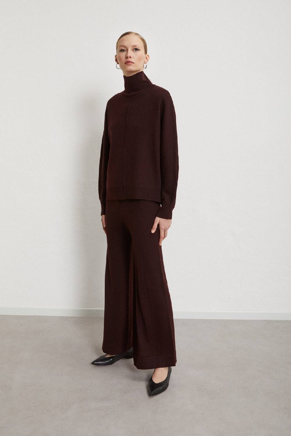 Ottod'Ame Wool Blend Palazzo Trousers