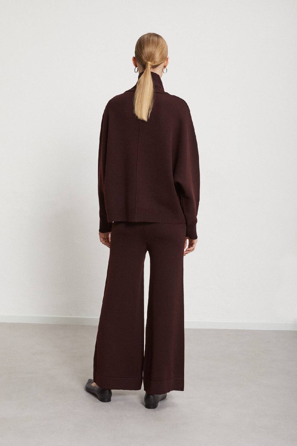 Ottod'Ame Wool Blend Palazzo Trousers