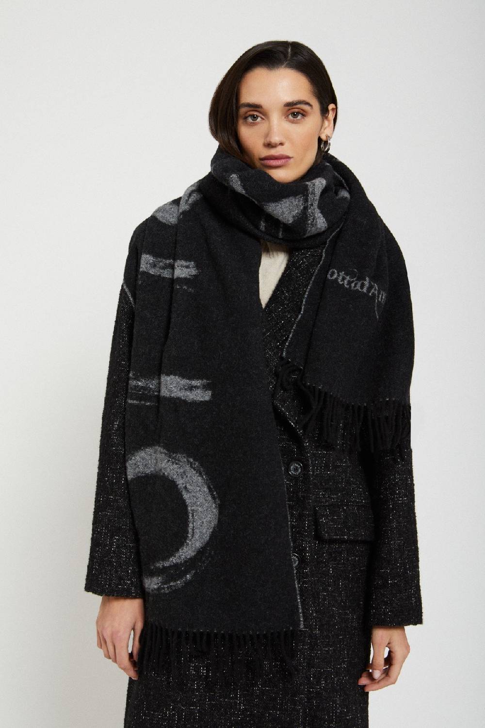 Ottod'Ame Wool Blend Scarf With Fringes