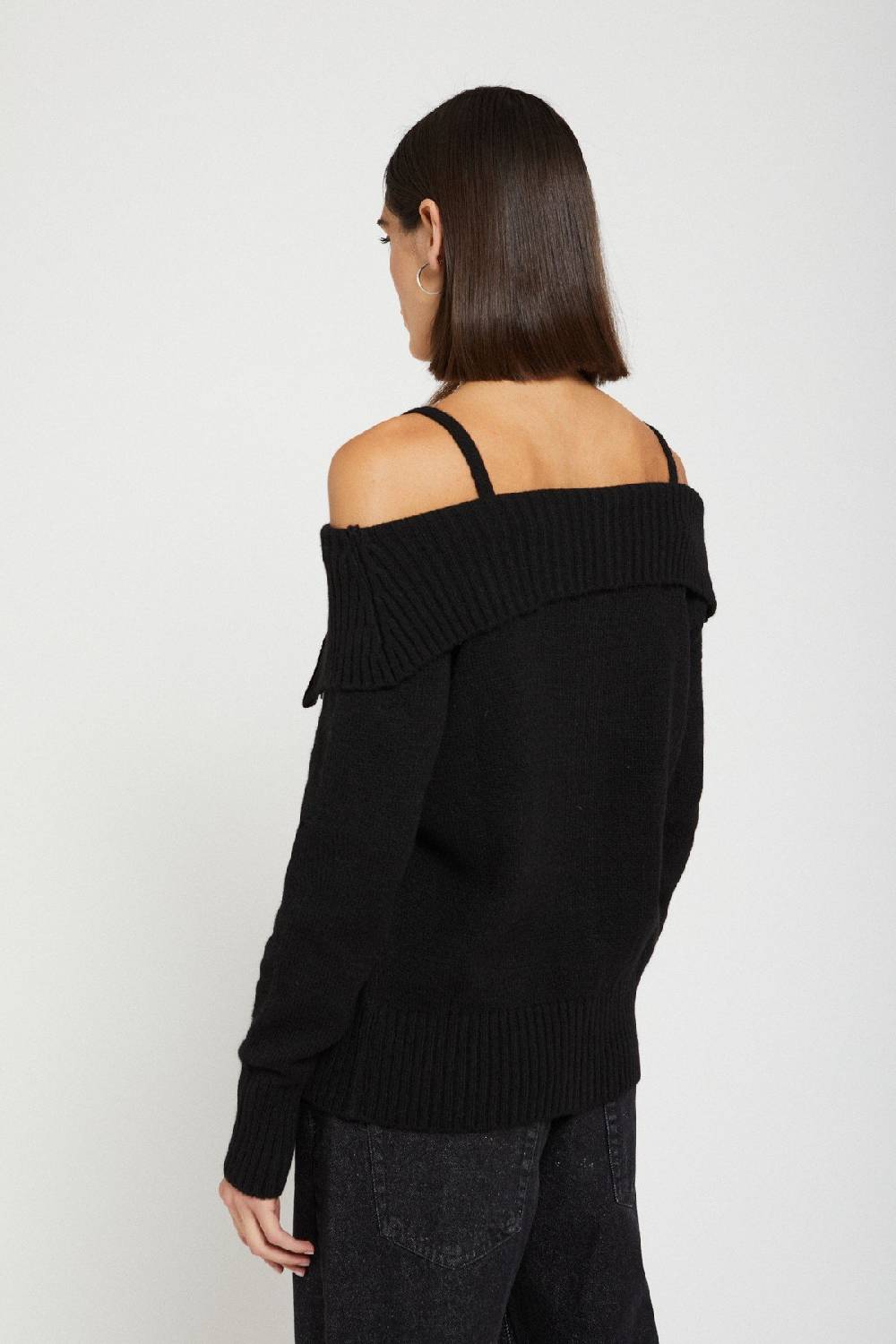 Ottod'Ame Wool Blend Sweater With Bare Shoulders