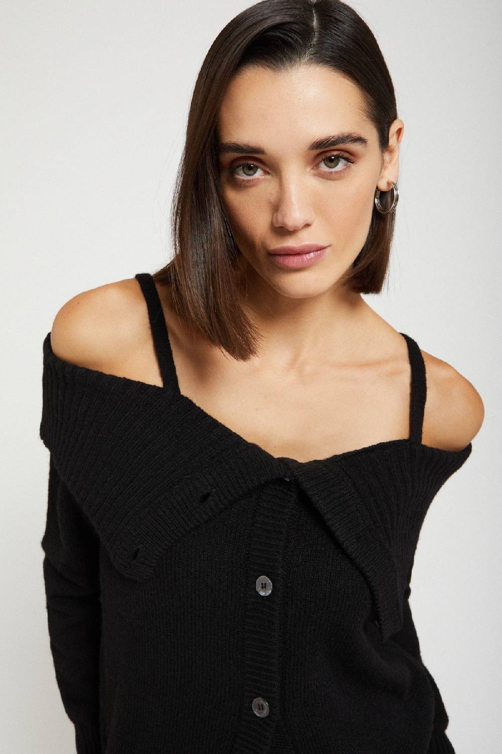 Ottod'Ame Wool Blend Sweater With Bare Shoulders