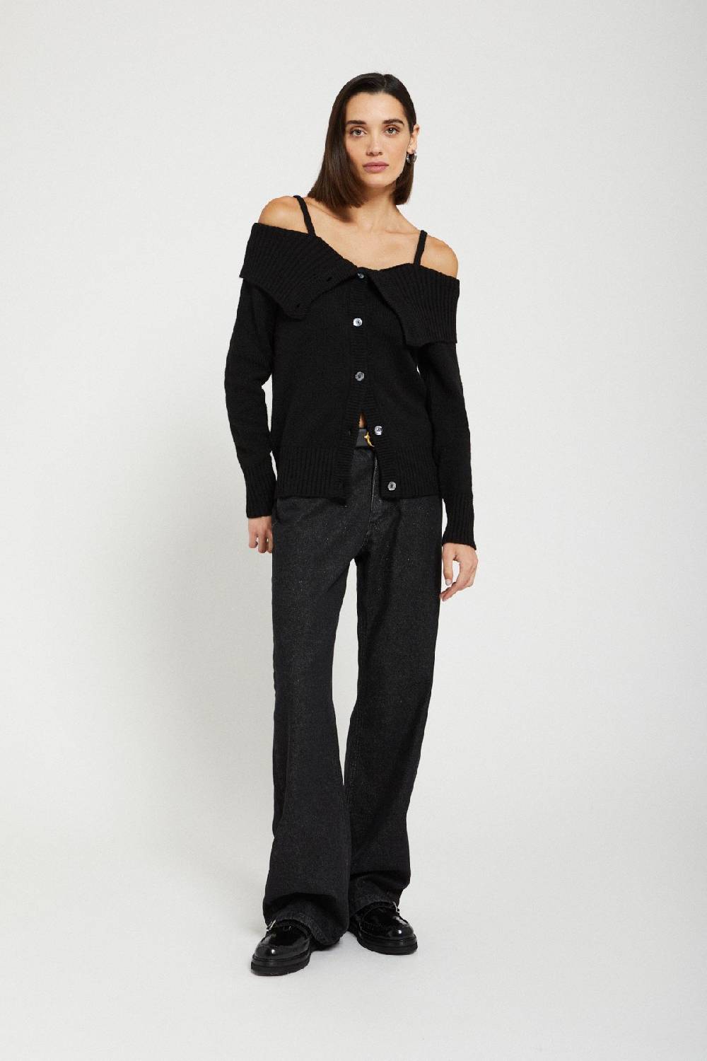 ottod'Ame Wool blend sweater with bare shoulders