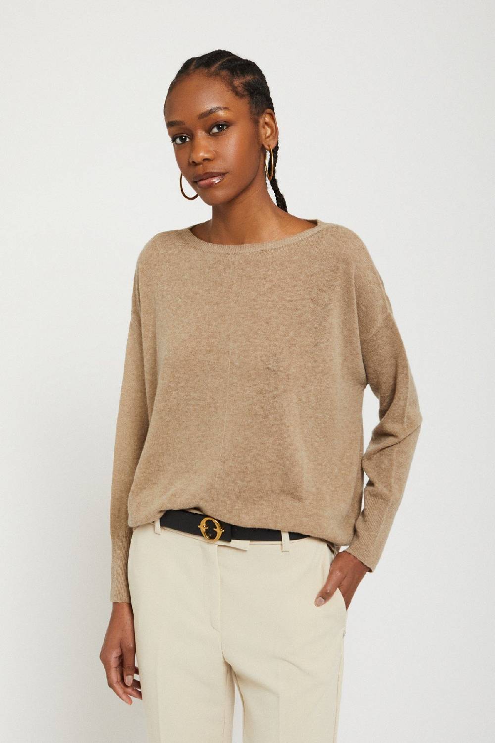 Ottod'Ame Wool Blend Sweater With Slits