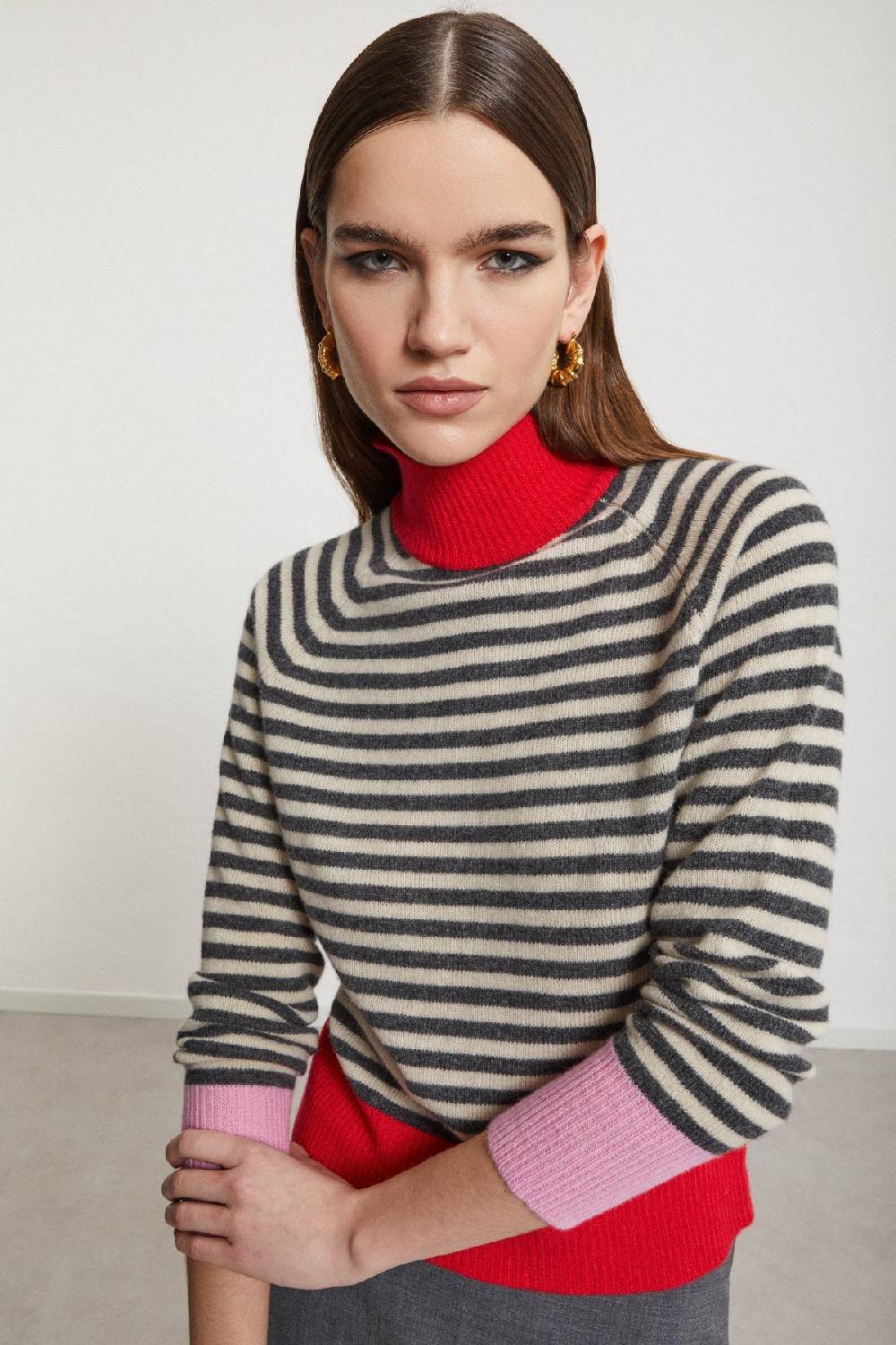 Ottod'Ame Wool Blend Sweater With Stripes