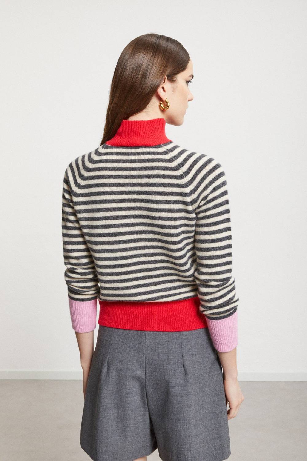 Ottod'Ame Wool Blend Sweater With Stripes