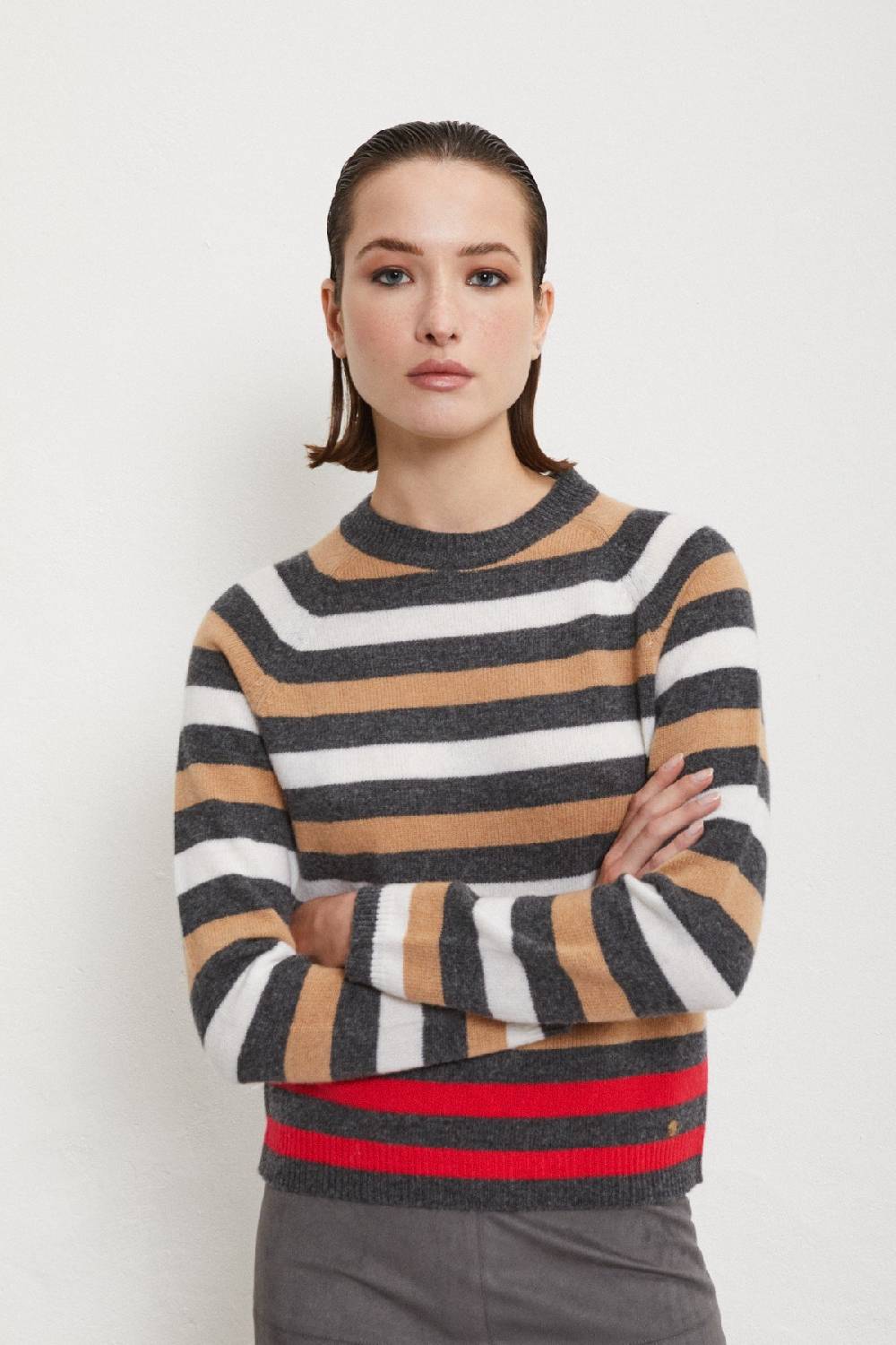 Ottod'Ame Wool Blend Sweater With Stripes