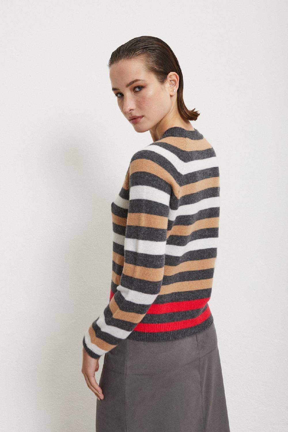 Ottod'Ame Wool Blend Sweater With Stripes