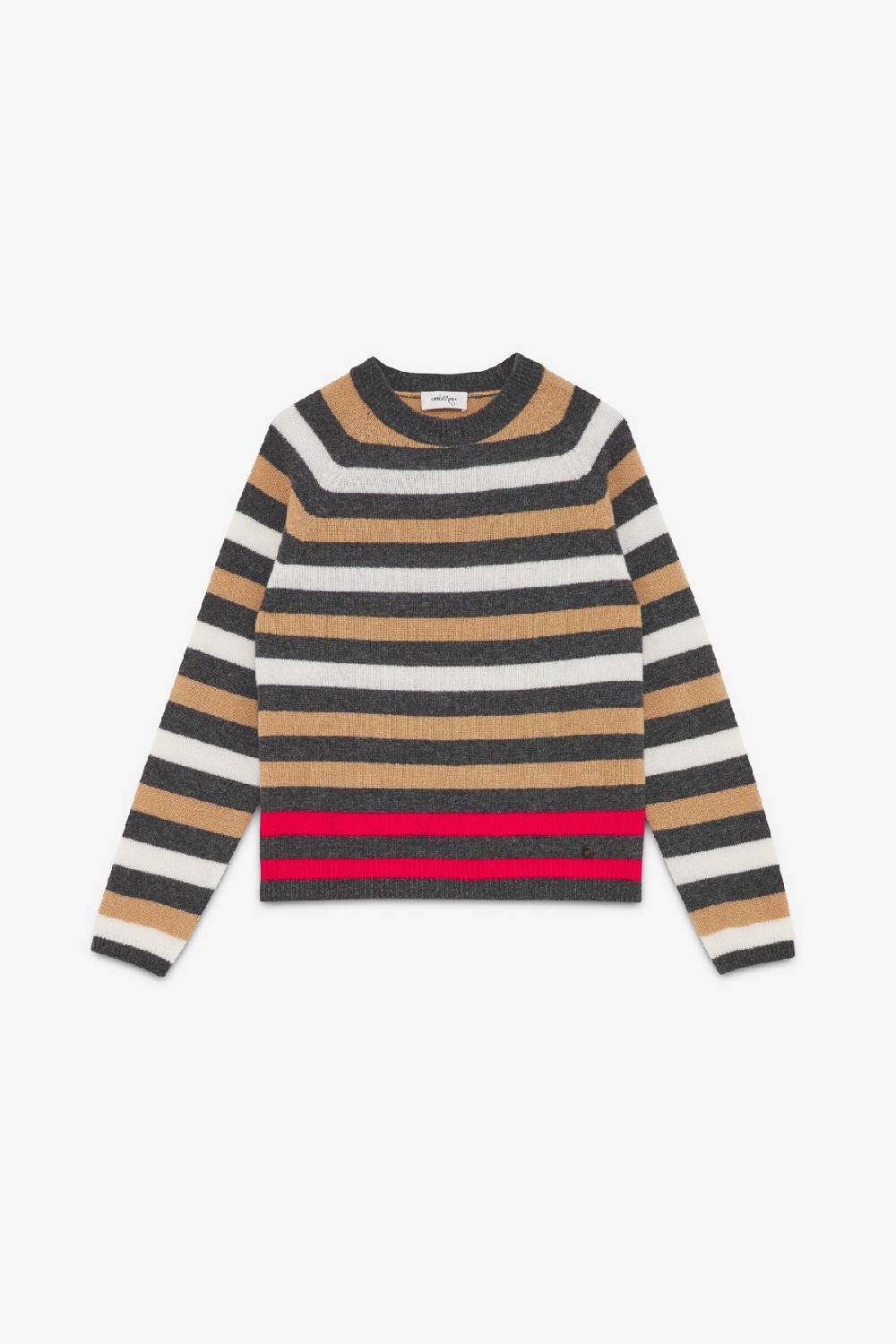 Ottod'Ame Wool Blend Sweater With Stripes