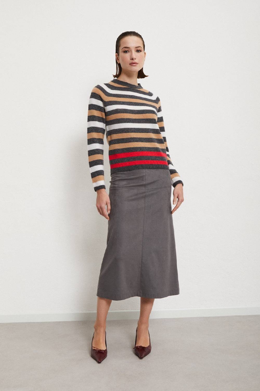 ottod'Ame Wool blend sweater with stripes