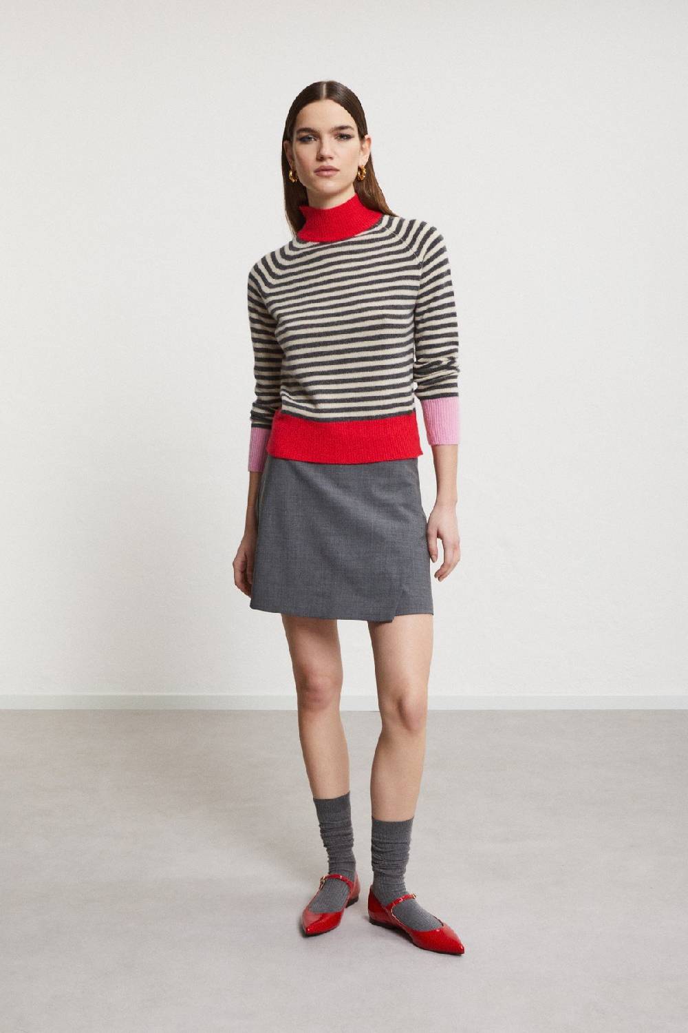 ottod'Ame Wool blend sweater with stripes
