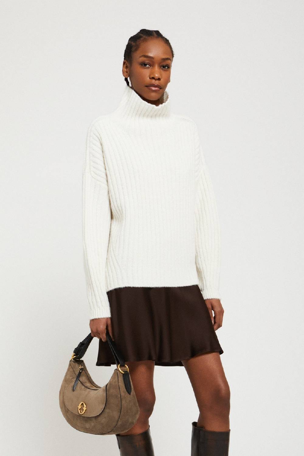 Ottod'Ame Wool Blend Sweater With Turtleneck