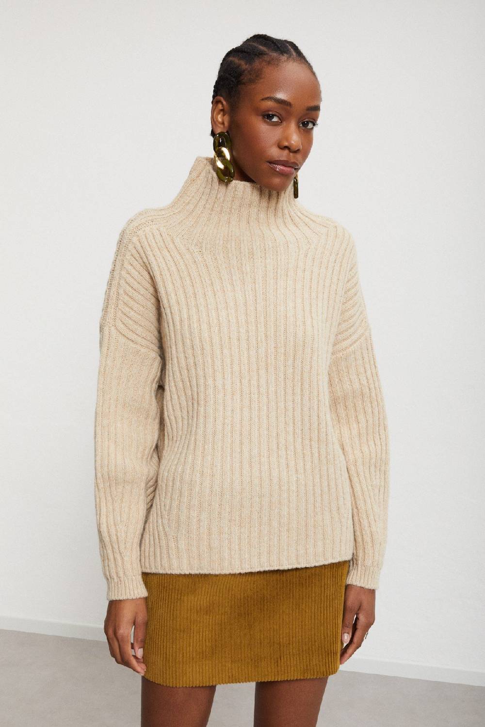 Ottod'Ame Wool Blend Sweater With Turtleneck