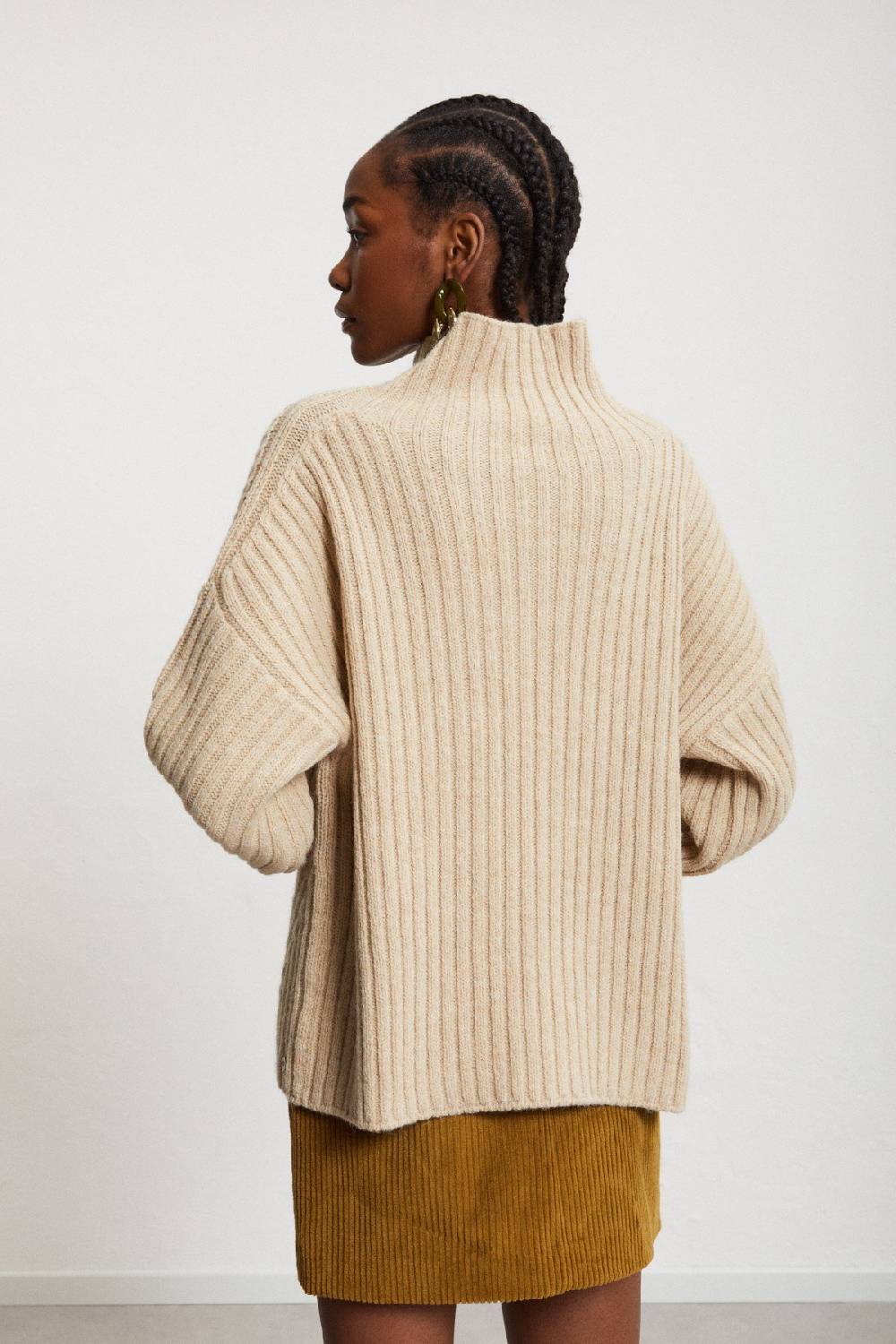 Ottod'Ame Wool Blend Sweater With Turtleneck