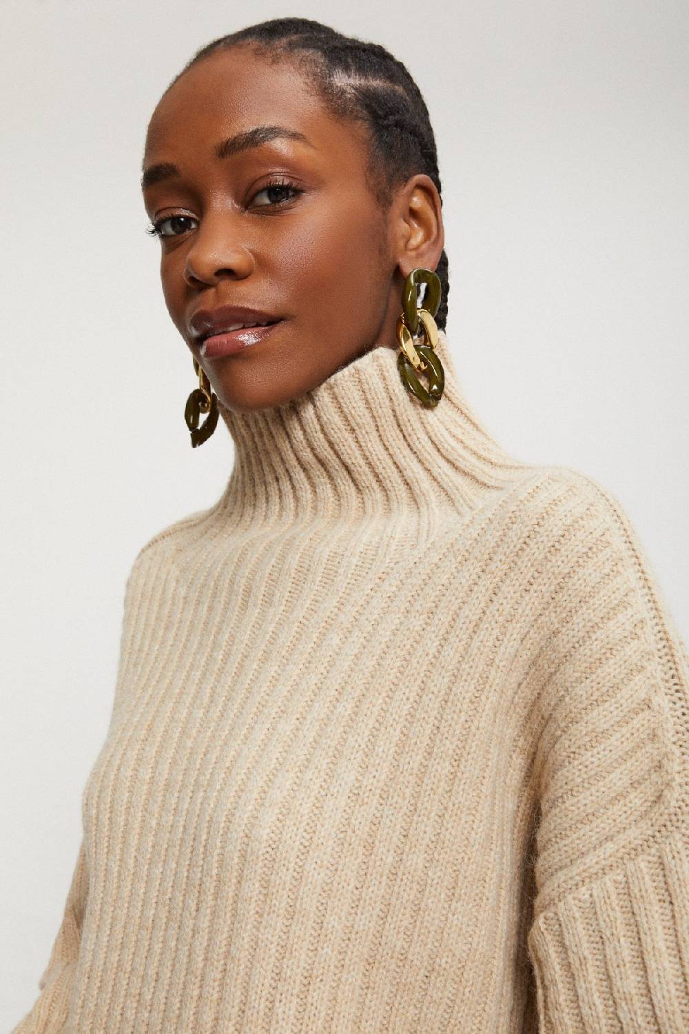 Ottod'Ame Wool Blend Sweater With Turtleneck